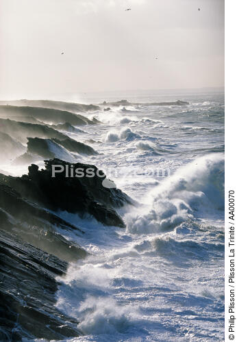 Tempête sur la Côte sauvage de Quiberon - © Philip Plisson / Plisson La Trinité / AA00070 - Photo Galleries - Geomorphology
