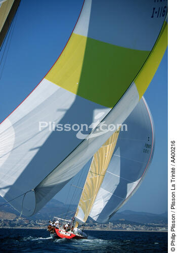 Jeu de voile. - © Philip Plisson / Plisson La Trinité / AA00216 - Nos reportages photos - Yachting