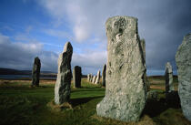 Menhirs du site numéro 1 de Calanais. © Philip Plisson / Plisson La Trinité / AA00258 - Photo Galleries - Scotland