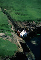 Chalutier échoué sur le littoral écossais. © Philip Plisson / Plisson La Trinité / AA00288 - Nos reportages photos - Vertical
