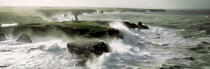 Blast of wind on Poulains . © Philip Plisson / Plisson La Trinité / AA00370 - Photo Galleries - Island [56]