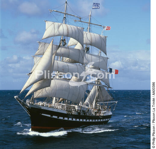 Le belem sous voiles. - © Philip Plisson / Plisson La Trinité / AA00386 - Photo Galleries - Tall ship / Sailing ship