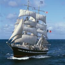 Le belem sous voiles. © Philip Plisson / Plisson La Trinité / AA00386 - Photo Galleries - Tall ship / Sailing ship