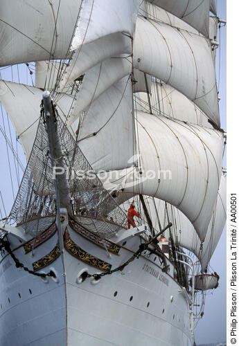 Statsraad Lehmkuhl. - © Philip Plisson / Plisson La Trinité / AA00501 - Photo Galleries - Three masts