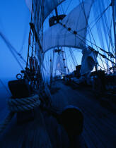 Sur le pont du HMS Rose. © Philip Plisson / Plisson La Trinité / AA00524 - Photo Galleries - Tall ship / Sailing ship