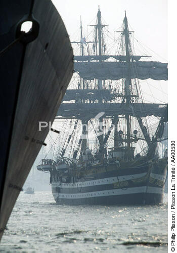 Amerigo Vespucci. - © Philip Plisson / Plisson La Trinité / AA00530 - Nos reportages photos - Elément d'un bateau