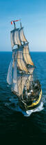HMS Rose. © Philip Plisson / Plisson La Trinité / AA00564 - Photo Galleries - Three masts