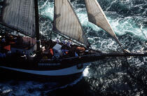 Proue de l'Oosterschelde. © Philip Plisson / Plisson La Trinité / AA00589 - Photo Galleries - Tall ship / Sailing ship