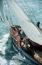 Ketch au près. © Philip Plisson / Plisson La Trinité / AA00594 - Photo Galleries - Traditional sailing