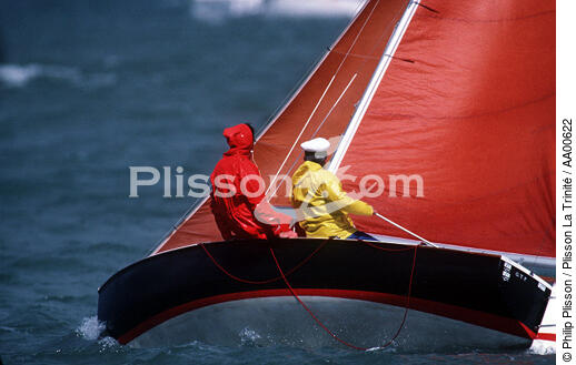 Equipage d'un voilier en manoeuvre. - © Philip Plisson / Plisson La Trinité / AA00622 - Photo Galleries - Cutter