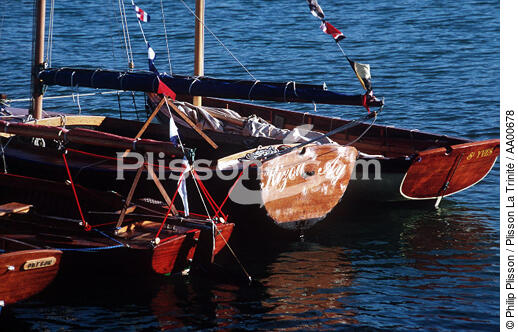 Canots aux mouillage à la Trinité sur mer. - © Philip Plisson / Plisson La Trinité / AA00678 - Photo Galleries - Various terms