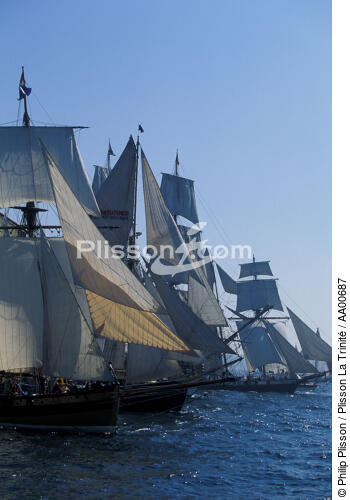 Grands voiliers pendant Brest 96. - © Philip Plisson / Plisson La Trinité / AA00687 - Photo Galleries - Tall ship / Sailing ship