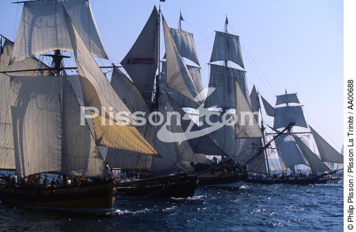 Flotte de grands voiliers pour Brest 96. - © Philip Plisson / Plisson La Trinité / AA00688 - Nos reportages photos - Termes divers