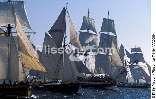 Rassemblement de grands voiliers, Brest 96. - © Philip Plisson / Plisson La Trinité / AA00691 - Photo Galleries - Tall ship / Sailing ship