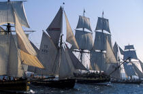 Rassemblement de grands voiliers, Brest 96. © Philip Plisson / Plisson La Trinité / AA00691 - Photo Galleries - Tall ship / Sailing ship