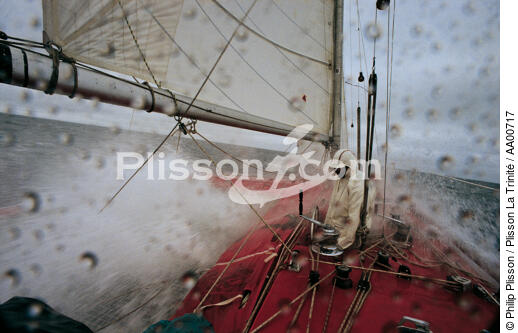A bord d'un prao lestra sport... - © Philip Plisson / Plisson La Trinité / AA00717 - Nos reportages photos - Multicoque
