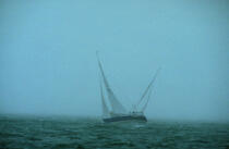 Entraînement d'hiver sous la brume. © Philip Plisson / Plisson La Trinité / AA00726 - Photo Galleries - Storm at sea