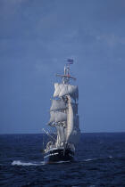 Le Belem. © Philip Plisson / Plisson La Trinité / AA00810 - Nos reportages photos - Trois-mâts barque