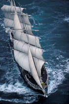 Le Belem sous voiles. © Philip Plisson / Plisson La Trinité / AA00816 - Photo Galleries - Traditional sailing