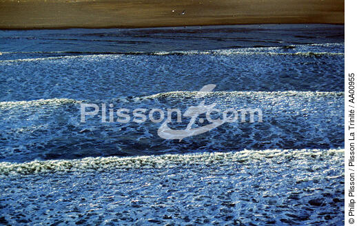Vue aérienne, train de vagues. - © Philip Plisson / Plisson La Trinité / AA00955 - Nos reportages photos - Plage