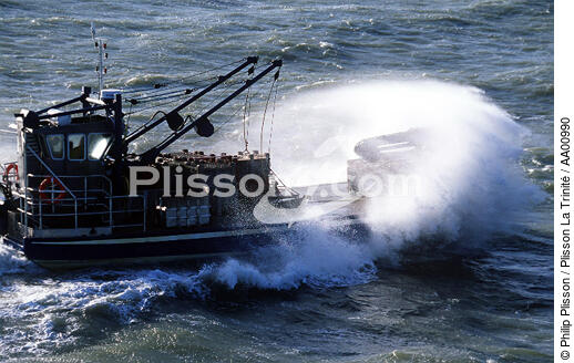 Ponton ostréicole en mleine mer. - © Philip Plisson / Plisson La Trinité / AA00990 - Photo Galleries - Oyster farming