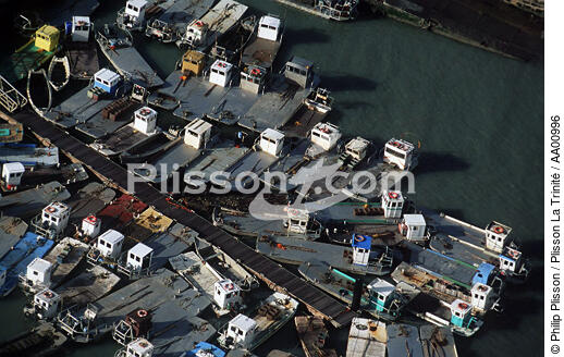 Flotte de pontons ostréicoles... - © Philip Plisson / Plisson La Trinité / AA00996 - Photo Galleries - Oyster Farming