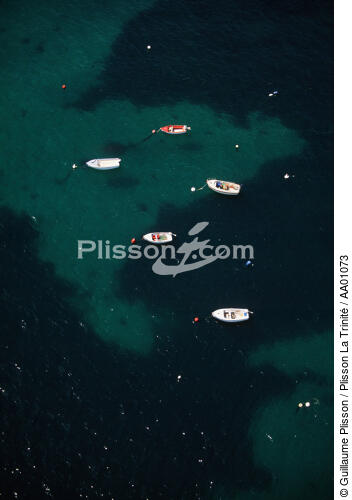 Vue aérienne de barques au mouillage. - © Guillaume Plisson / Plisson La Trinité / AA01073 - Photo Galleries - Rowing boat