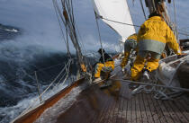Aboard Candida. © Guillaume Plisson / Plisson La Trinité / AA01149 - Photo Galleries - Storm at sea