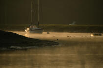 Petit matin sur l'Odet. © Philip Plisson / Plisson La Trinité / AA01239 - Nos reportages photos - Terme marin