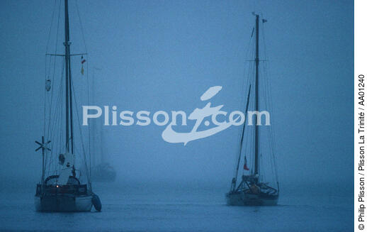 Voilier au mouillage. - © Philip Plisson / Plisson La Trinité / AA01240 - Photo Galleries - Sky