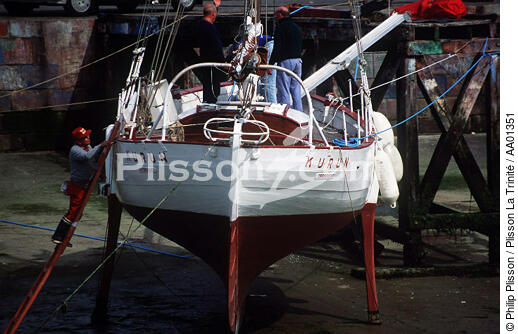 Carènage de kurun au port du Croisic. - © Philip Plisson / Plisson La Trinité / AA01351 - Nos reportages photos - Cotre