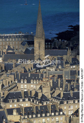 Clocher de Saint-Malo. - © Philip Plisson / Plisson La Trinité / AA01397 - Nos reportages photos - Saint-Malo