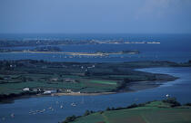 Vue aérienne de la rivière de Penzé. © Philip Plisson / Plisson La Trinité / AA01621 - Photo Galleries - Brittany