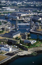 Le pont de Recouvrance à Brest. © Philip Plisson / Plisson La Trinité / AA01647 - Nos reportages photos - Finistère