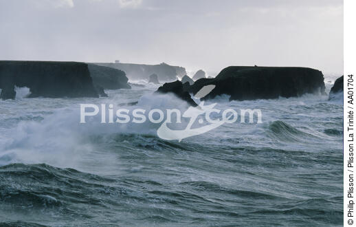 Gros temps sur Belle-Ile en mer. - © Philip Plisson / Plisson La Trinité / AA01704 - Photo Galleries - Morbihan