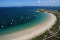 Une plage de Houat. © Philip Plisson / Plisson La Trinité / AA01711 - Nos reportages photos - Bretagne