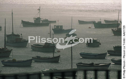 Bateaux au mouillage à Molène. - © Philip Plisson / Plisson La Trinité / AA01729 - Photo Galleries - Mist
