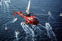 Hélicoptère de la sécurité civile. © Philip Plisson / Plisson La Trinité / AA01760 - Nos reportages photos - Transport aérien