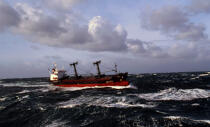 Cargo dans les vagues. © Philip Plisson / Plisson La Trinité / AA01789 - Photo Galleries - Rough weather