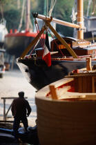 Le chantier du Guip à l'Ile aux Moines. © Philip Plisson / Plisson La Trinité / AA01824 - Photo Galleries - Boat and shipbuilding