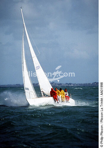 The Spi Ouest-France in Trinidad. - © Philip Plisson / Plisson La Trinité / AA01998 - Photo Galleries - Stormy sky