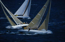 Bord-à-bord au championnat d'Europe de 8 MJI. © Philip Plisson / Plisson La Trinité / AA02022 - Photo Galleries - Fleet