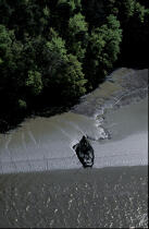 Epave à marée basse dans la rivière du Blavet. © Philip Plisson / Plisson La Trinité / AA02062 - Photo Galleries - River [56]