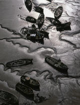 Cimetière de bateaux sur le Blavet. © Philip Plisson / Plisson La Trinité / AA02131 - Photo Galleries - River [56]