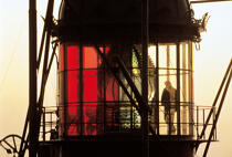 Closeup of Kéréon lighthouse. © Philip Plisson / Pêcheur d’Images / AA02211 - Photo Galleries - French Lighthouses