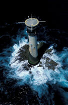 Le phare de Wolf Rock en Angleterre. © Philip Plisson / Plisson La Trinité / AA02237 - Nos reportages photos - Angleterre