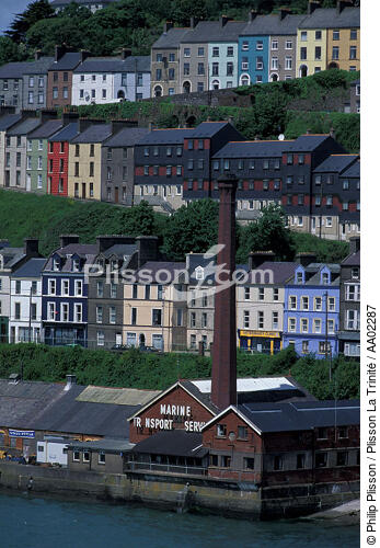 Cobh et ses maisons colorées. - © Philip Plisson / Plisson La Trinité / AA02287 - Photo Galleries - Ireland