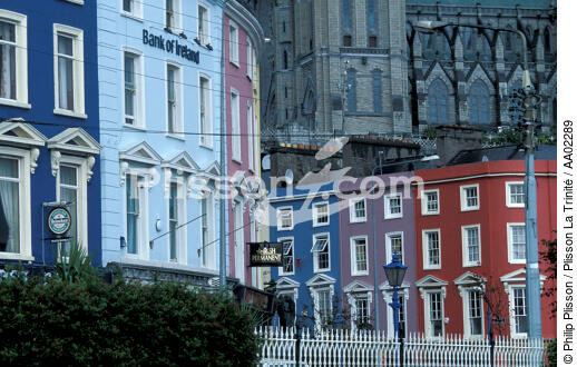 Vue des rues de Cobh - © Philip Plisson / Plisson La Trinité / AA02289 - Nos reportages photos - Pays étranger
