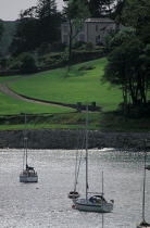 Demeure surplombant une rivière. © Philip Plisson / Plisson La Trinité / AA02307 - Nos reportages photos - Irlande, l'île verte