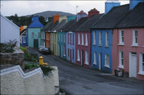 Maisons colorées à Eyeries. © Philip Plisson / Plisson La Trinité / AA02351 - Nos reportages photos - Irlande